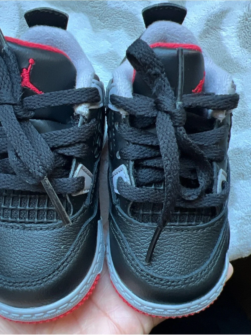 Jordan Toddler Black Sneakers with Red Accents
